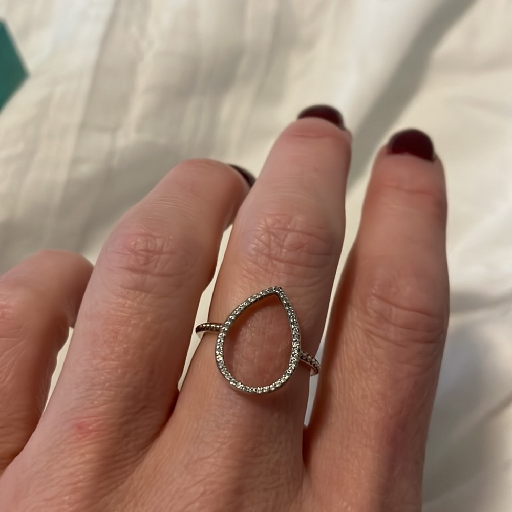 Pandora Tear Drop Ring Makers Mark - image 3
